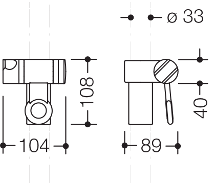 Brausehalter 8,9 cm in Signalweiß