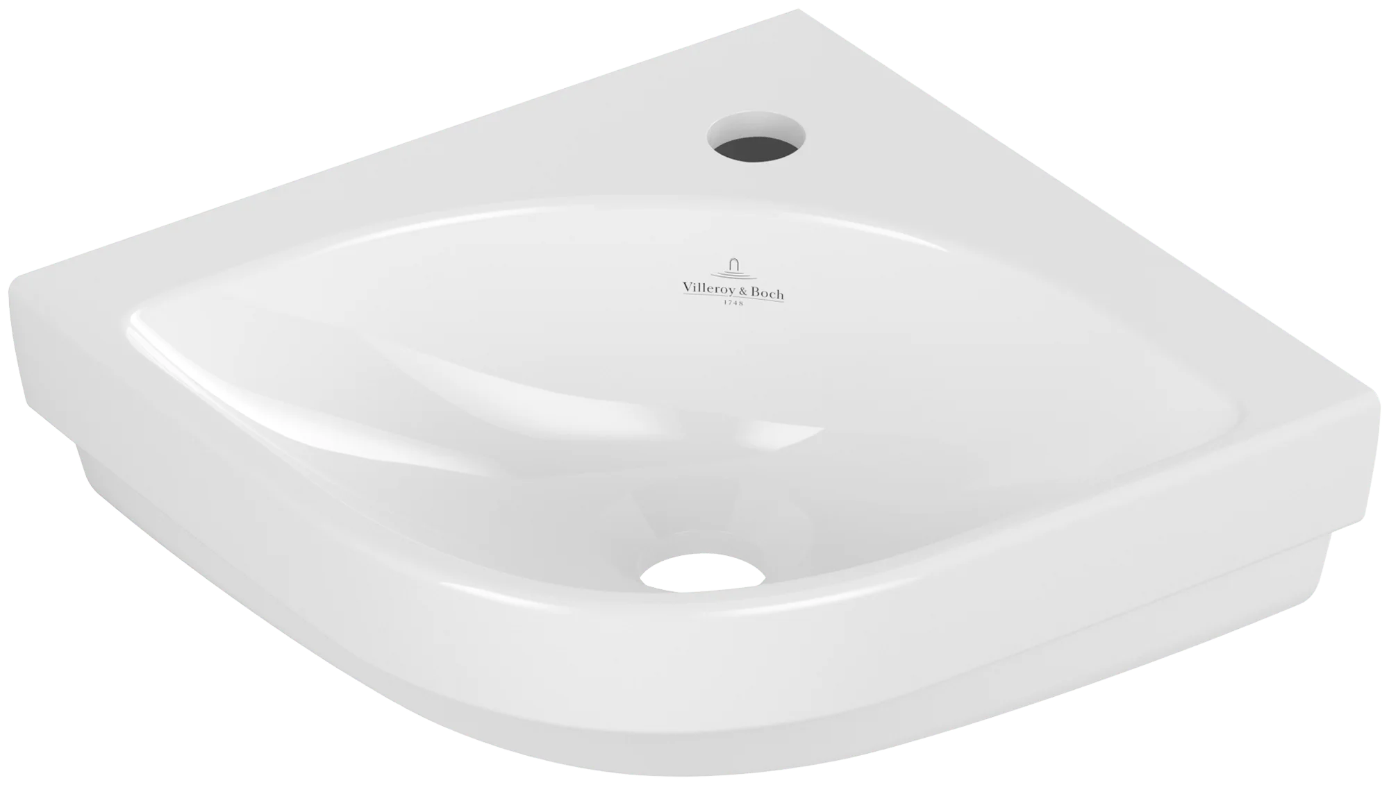 Villeroy & Boch Subway 3.0 Eck-Handwaschbecken, Viertelkreis, weiß Alpin, 320x320x145 mm Villeroy & Boch Subway 3.0 Eck-Handwaschbecken, Viertelkreis, weiß Alpin, 320x320x145 mm