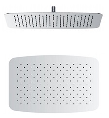 Kopfbrause AqvaGreen - rechteckig - 550 × 350 mm - sichtbare Höhe 2,4 mm - "easy-clean" - 1/2″ IG - Kugelgelenk, 45° schwenkbar - 13,8 L/min bei 3 bar - Edelstahl, hochglanzpoliert Kopfbrause AqvaGreen - rechteckig - 550 × 350 mm - sichtbare Höhe 2,4 mm - "easy-clean" - 1/2″ IG - Kugelgelenk, 45° schwenkbar - 13,8 L/min bei 3 bar - Edelstahl, hochglanzpoliert