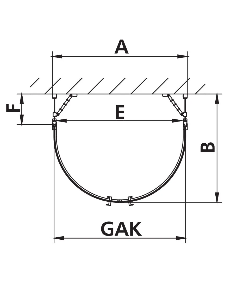 Kermi Duschdesign Duschtür Halbkreis-Duschkabine (Pendeltüren mit Festfeldern) Glasflügel nach innen einklappbar und außen öffnend „RAYA“ Glas Klar, Profile Silber Mattglanz, Anschlag links und rechts, Drehtür zweiteilig
