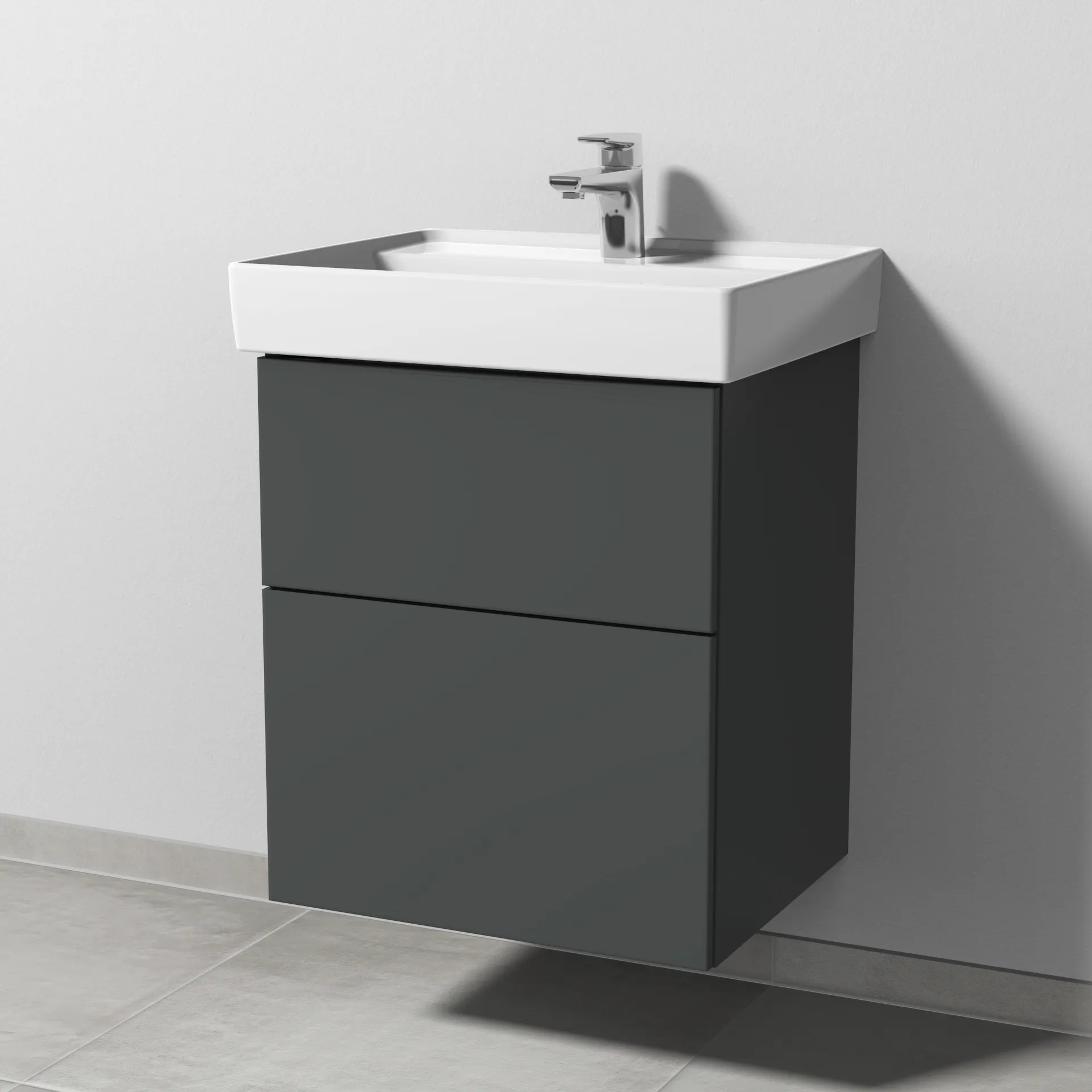 Sanipa Waschtischunterschrank „3way“ passend zu Keramik-Waschtische Collaro von Villeroy &Boch 500 × 588 × 417 mm in Anthrazit (matt) Sanipa Waschtischunterschrank „3way“ passend zu Keramik-Waschtische Collaro von Villeroy &Boch 500 × 588 × 417 mm in Anthrazit (matt)