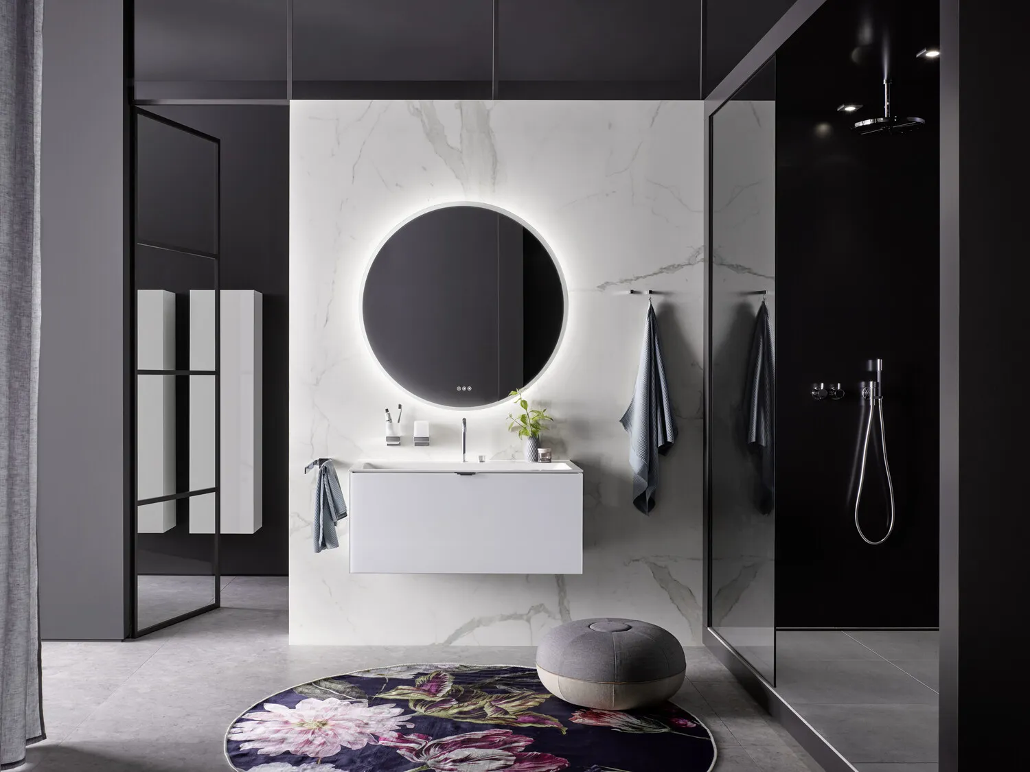 LED-Lichtspiegel pure++ Durchmesser 1000mm mit Spiegelheizung LED-Lichtspiegel pure++ Durchmesser 1000mm mit Spiegelheizung