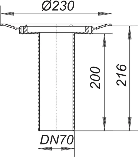 Balkonablaufgehäuse 84, DN 70