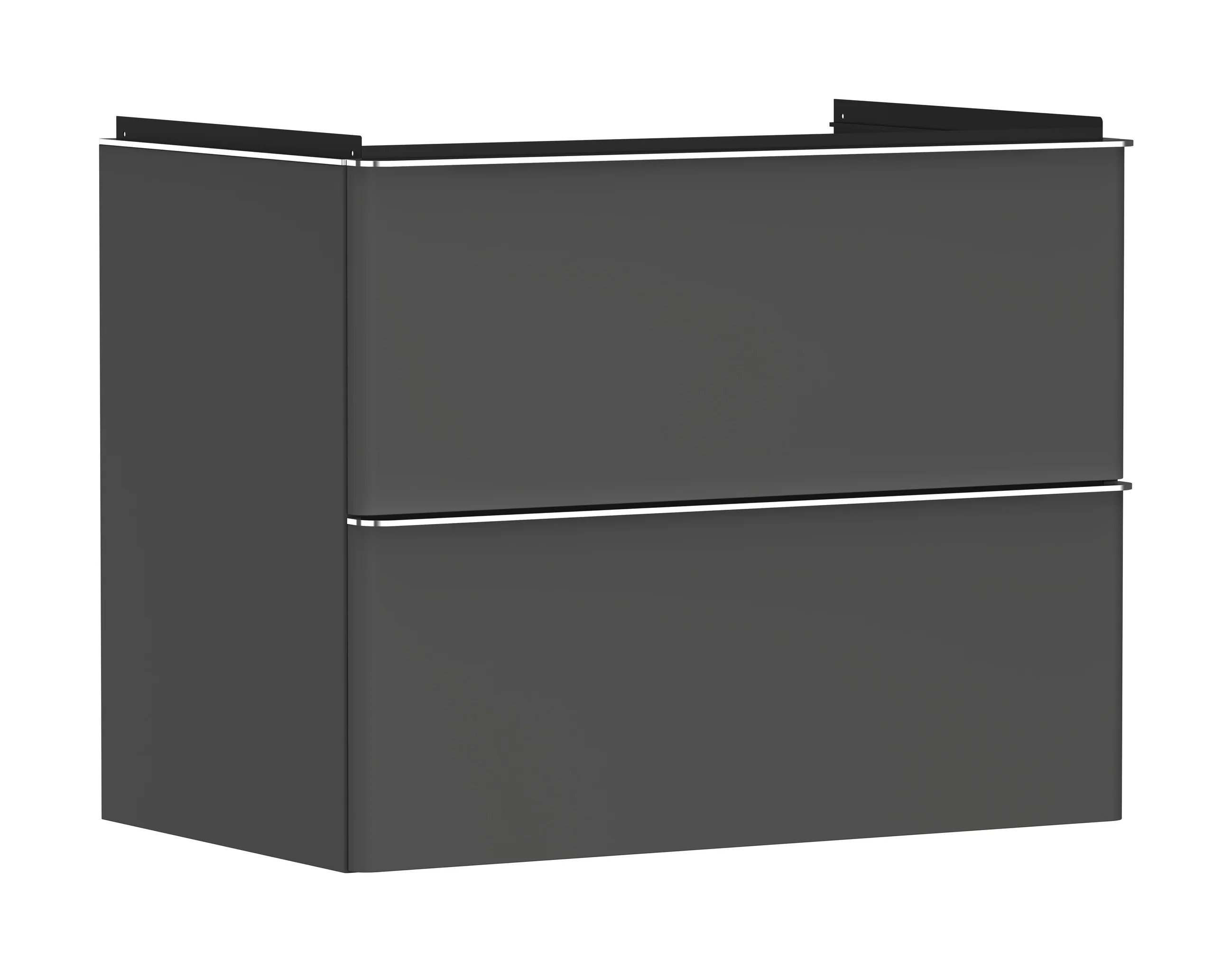 Hansgrohe Xelu Q Waschtischunterschrank Diamantgrau Matt, 780 x 475 mm, 2 Schubkästen, verchromte Griffe, SoftClose, vormontiert