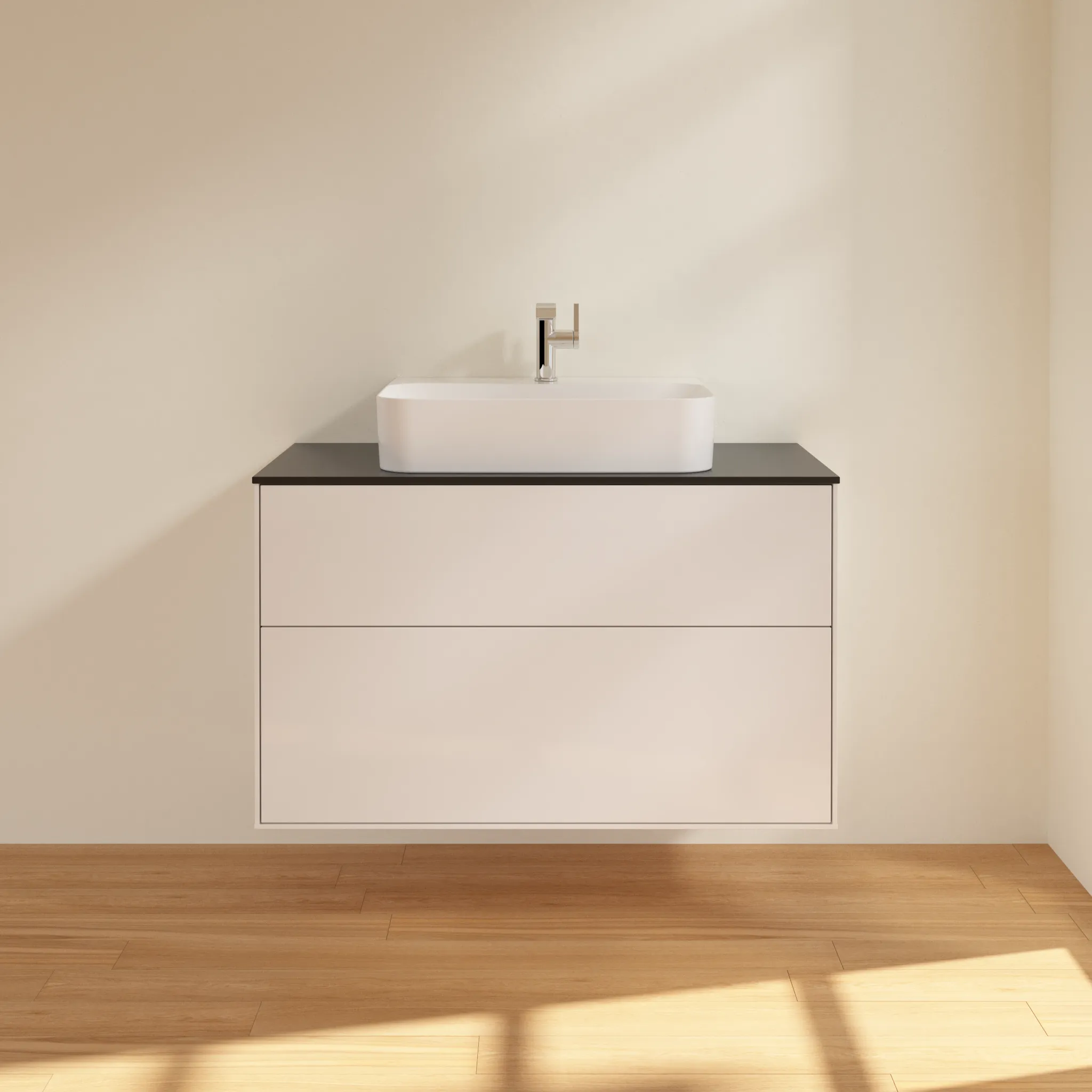 Villeroy & Boch Waschtischunterschrank „Finion“ für Schrankwaschtisch 1000 × 603 × 501 mm Glossy White Lacquer, für Becken mittig