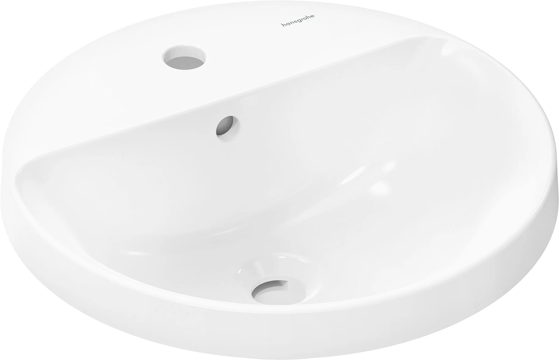 Hansgrohe Einbauwaschtisch Xuniva S, weiß, 450x350 mm, mit Hahnloch und Überlauf, SmartClean, glänzend Hansgrohe Einbauwaschtisch Xuniva S, weiß, 450x350 mm, mit Hahnloch und Überlauf, SmartClean, glänzend