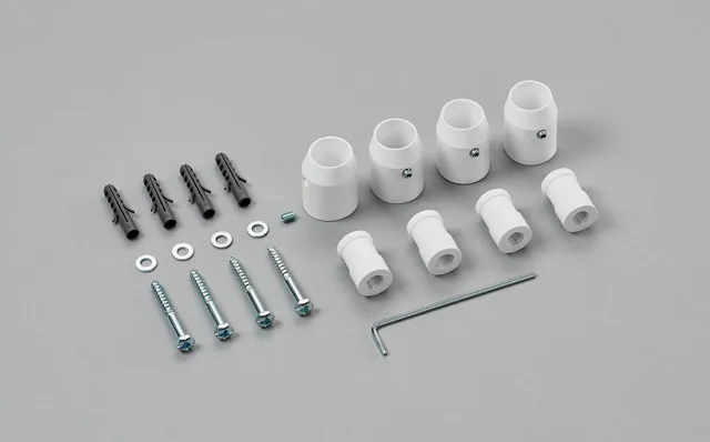 Montageset für Elektroheizkörper „Subway“ in weiß Montageset für Elektroheizkörper „Subway“ in weiß