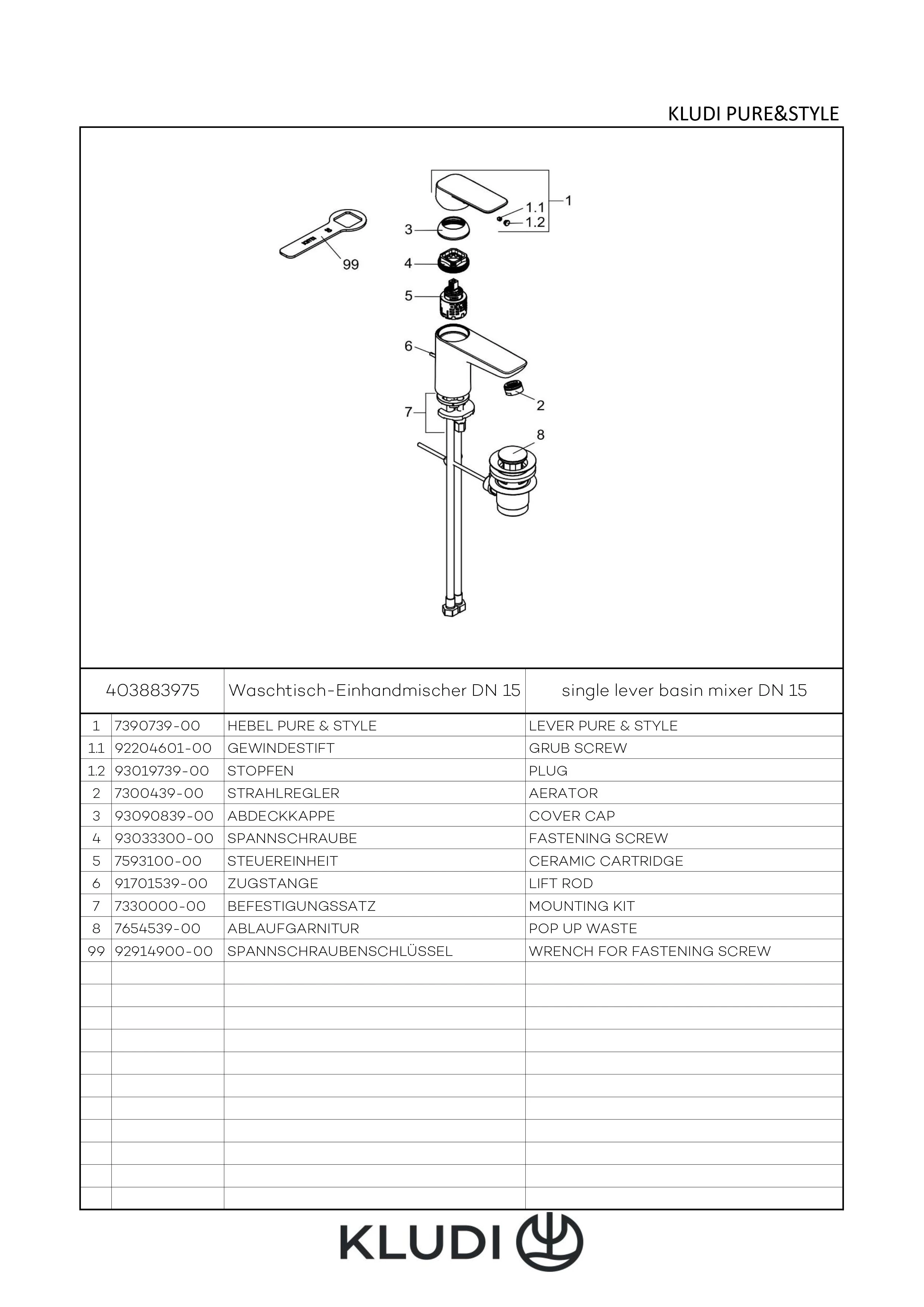 PURE & STYLE WaschtischEHM 75 EcoPlus m. Metallablaufg. chrom PURE & STYLE WaschtischEHM 75 EcoPlus m. Metallablaufg. chrom