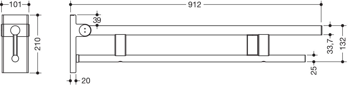 HEWI Stützklappgriff „System 900“