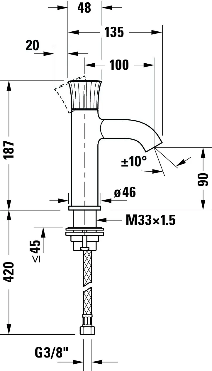 Einhand-Waschtischarmatur „White Tulip“ Ausladung 100 mm in Chrom Einhand-Waschtischarmatur „White Tulip“ Ausladung 100 mm in Chrom