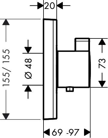 Thermostat Unterputz ShowerSelect Highflow Fertigset chrom