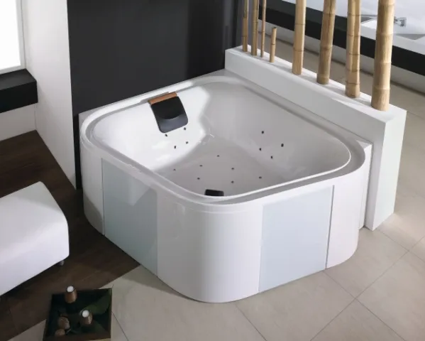 Hoesch Whirlwanne „Ergo+“ mit Whirlsystem eck 164 × 164 cm in Weiß