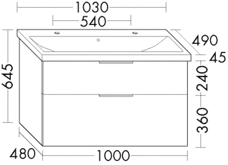 Keramik-WT+WTU (SEYR103), Eqio, 490x1030x645, Lack Matt