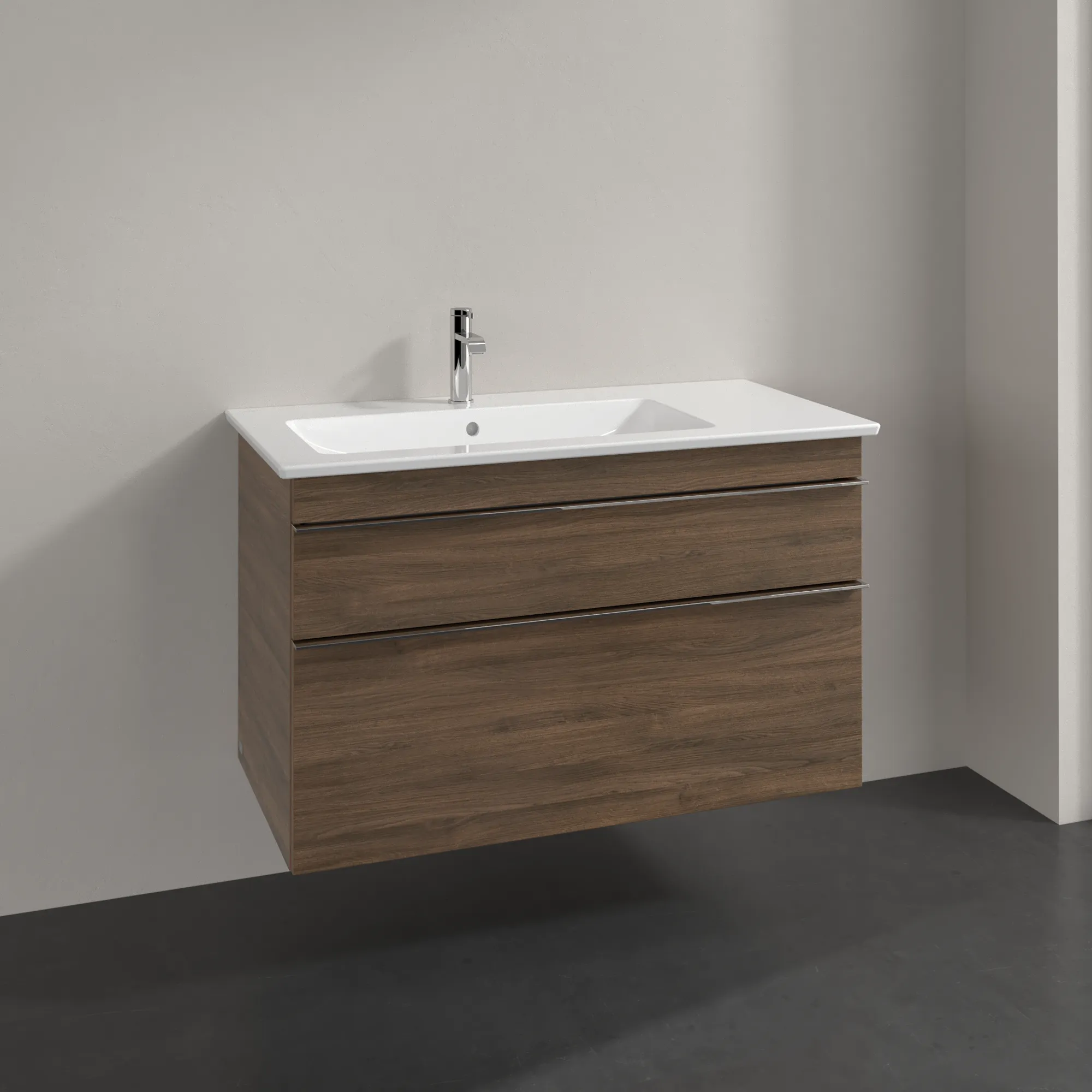 Villeroy & Boch Waschtischunterschrank „Venticello“ für Schrankwaschtisch 953 × 590 × 502 mm Arizona Oak, für Becken links
