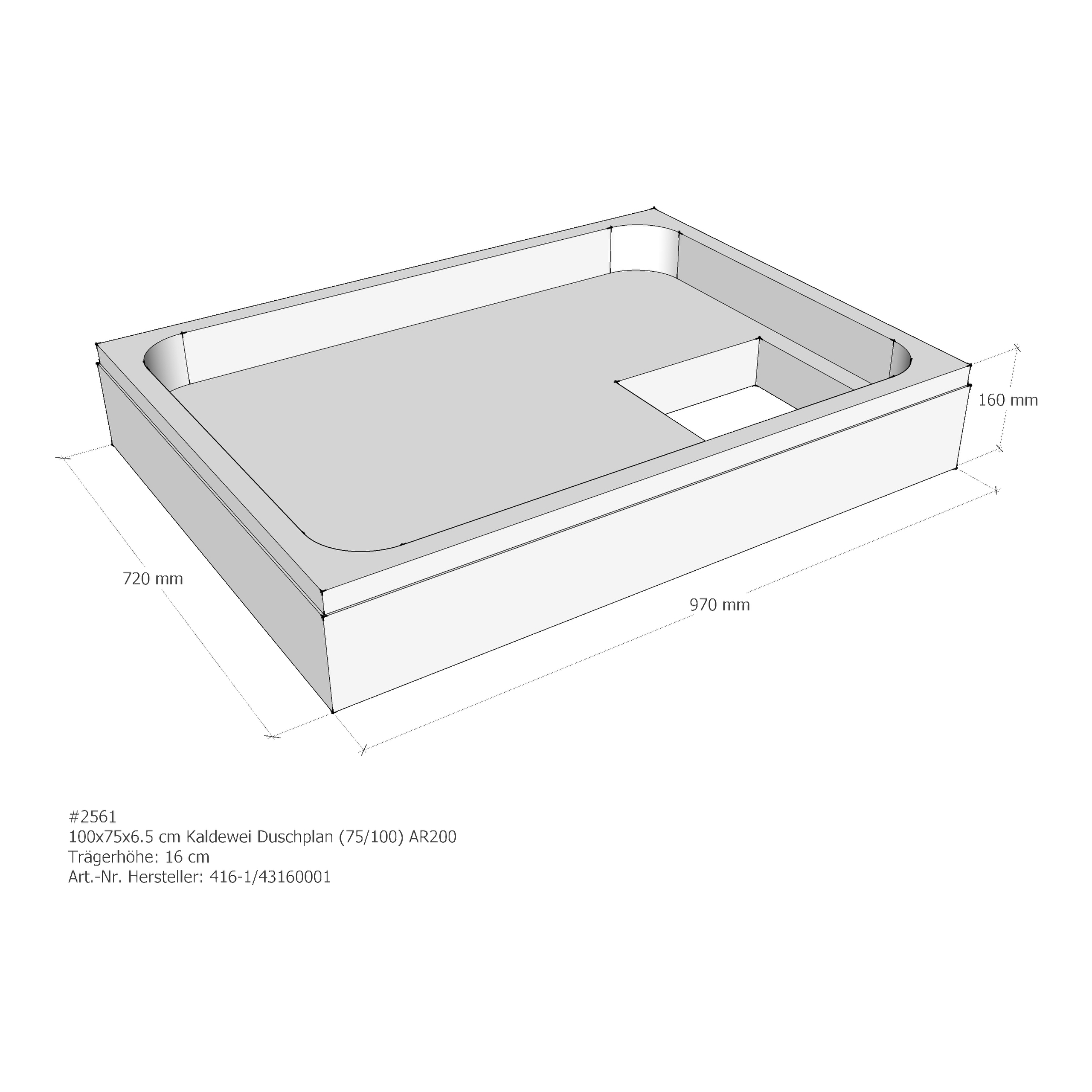 Duschwannenträger für Kaldewei Duschplan 100 × 75 × 6,5 cm Breite: 75 cm / Länge: 100 cm Duschwannenträger für Kaldewei Duschplan 100 × 75 × 6,5 cm Breite: 75 cm / Länge: 100 cm