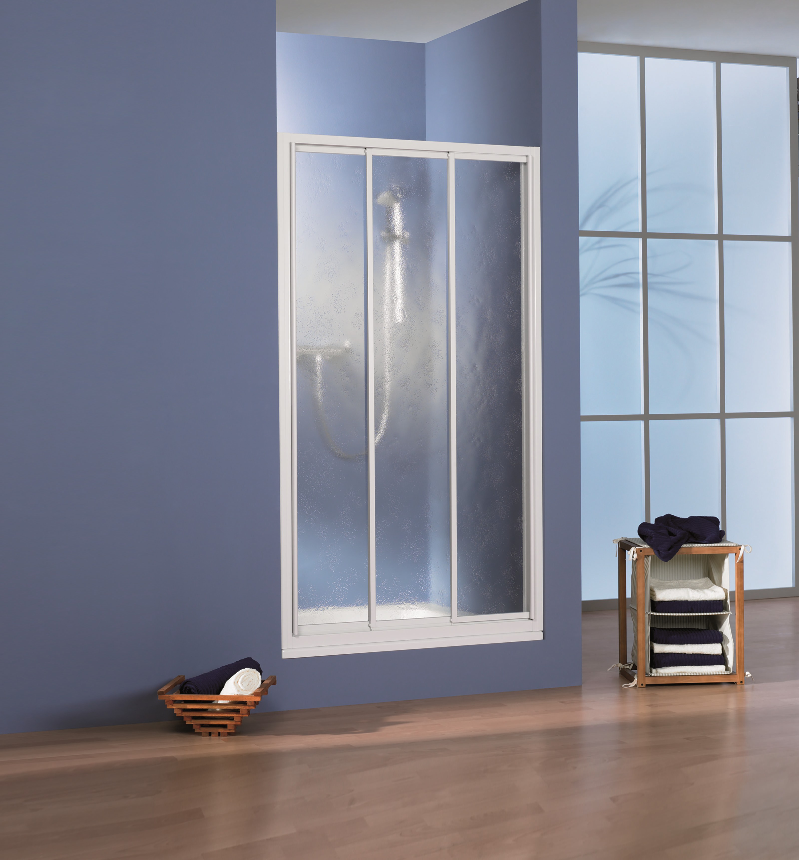 HSK gerahmte Duschtür 3-teilig „Prima“ 75 × 175 cm Profile Alu Silber-matt Größe: 75 × 175 cm / Profile: Alu Silber-matt HSK gerahmte Duschtür 3-teilig „Prima“ 75 × 175 cm Profile Alu Silber-matt Größe: 75 × 175 cm / Profile: Alu Silber-matt