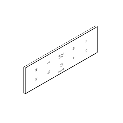 -TouchTronic Elektronisches UP-THM Touch Display Schwarz