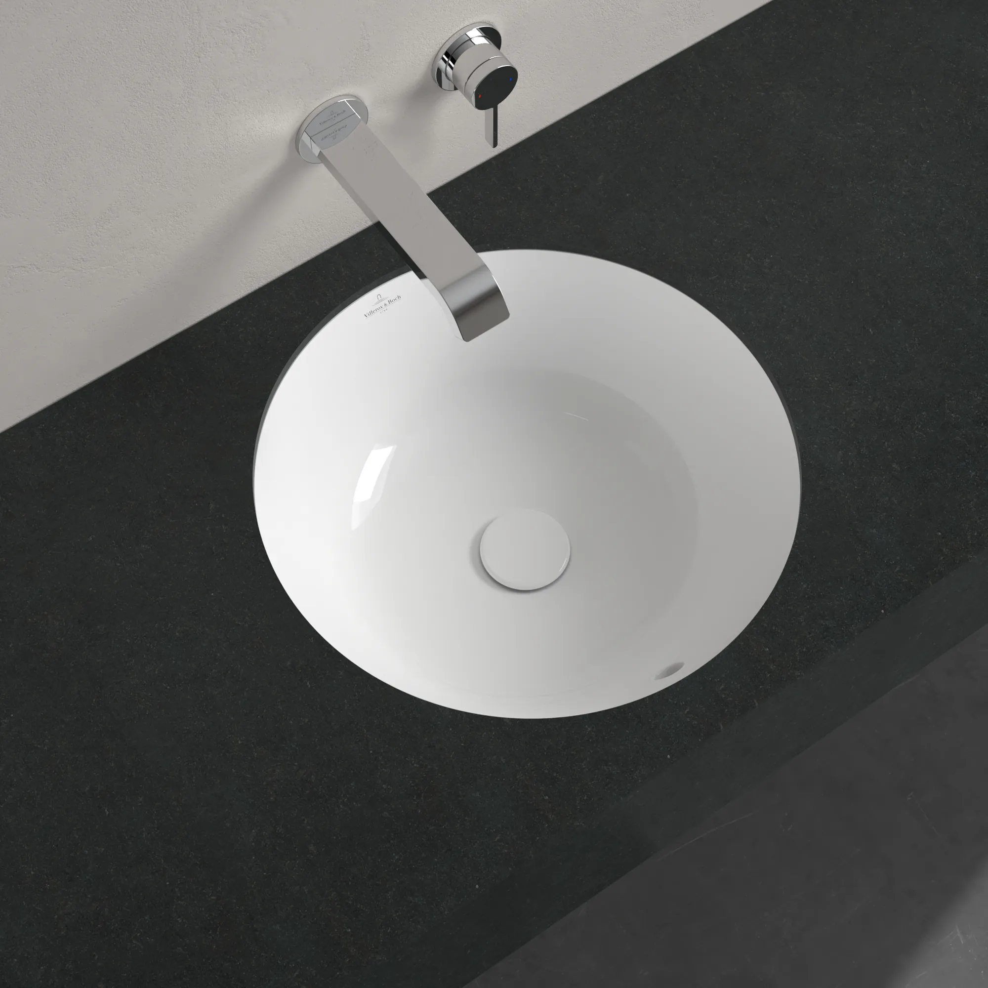 Villeroy & Boch Unterbauwaschtisch „Architectura“ ⌀ 450 mm, ohne Hahnlochbohrung in Weiß Alpin Villeroy & Boch Unterbauwaschtisch „Architectura“ ⌀ 450 mm, ohne Hahnlochbohrung in Weiß Alpin