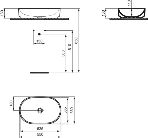 Ideal Standard Waschbecken „i.lifeO“