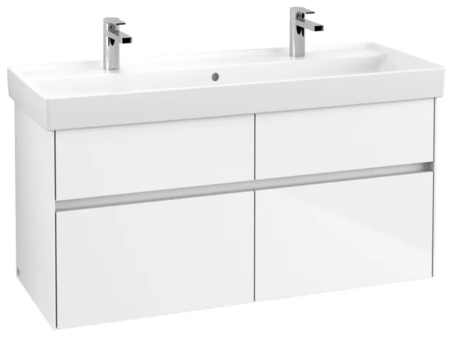 Villeroy & Boch Waschtischunterschrank „Collaro“ 1154 × 546 × 444 mm Glossy White, ohne Beleuchtung, für Becken mittig