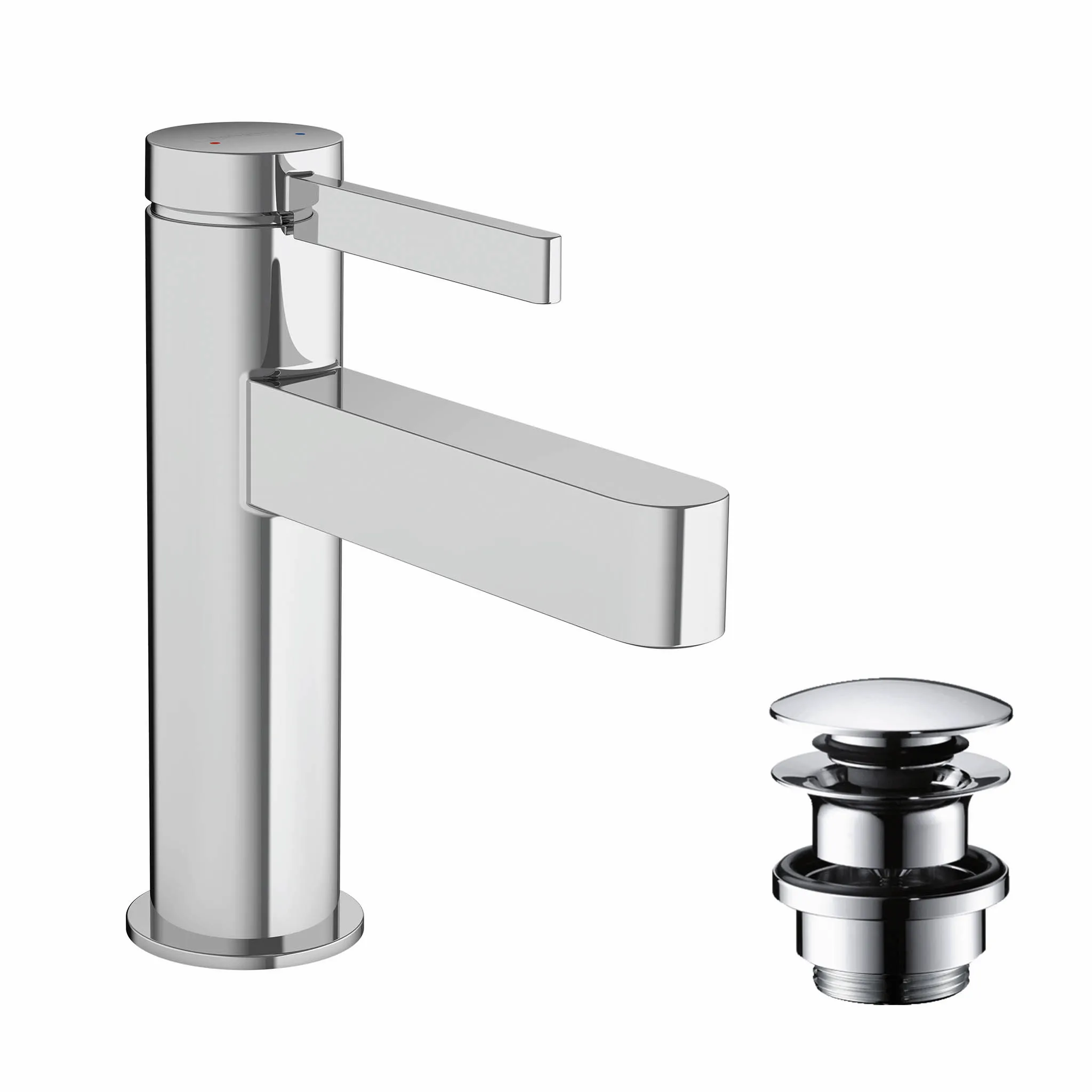 Hansgrohe Finoris Einhebel-Waschtischmischer 100 mit Push-Open Ablaufgarnitur, Chrom Hansgrohe Finoris Einhebel-Waschtischmischer 100 mit Push-Open Ablaufgarnitur, Chrom