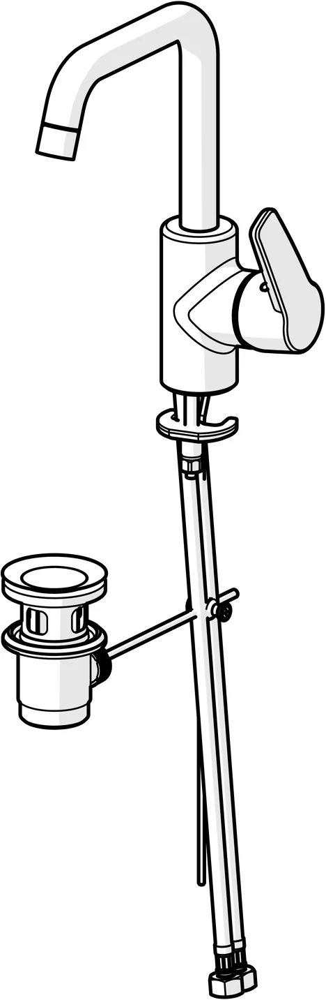 HansaPOLO Waschtischarmatur Hansapolo 2017 Einhebelmischer Chrom