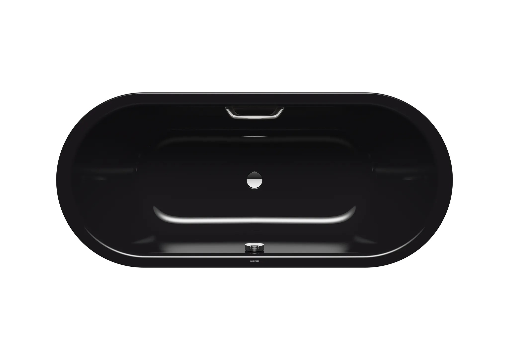 Kaldewei Badewanne „Classic Duo Oval“ oval 1800 × 800 mm, mit Grifflochbohrungen in schwarz