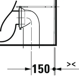 Stand WC für Kombination ME by Starck 650mm, weiß, Tiefspüler, rimmless Stand WC für Kombination ME by Starck 650mm, weiß, Tiefspüler, rimmless