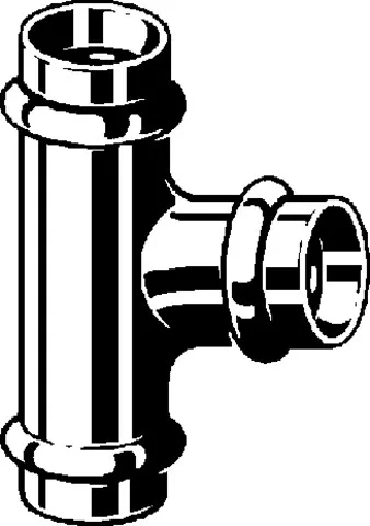 „Profipress“ T-Stück mit 3 Muffen 18 × 22 × 18 mm