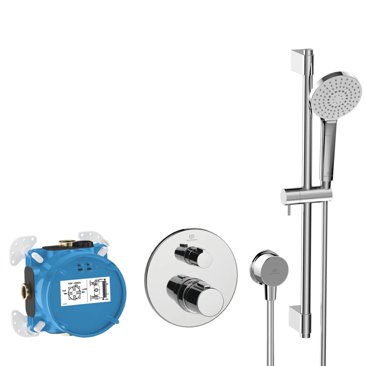 Armaturen-Bundle Unterputz Ceratherm T100 rund Chrom Armaturen-Bundle Unterputz Ceratherm T100 rund Chrom
