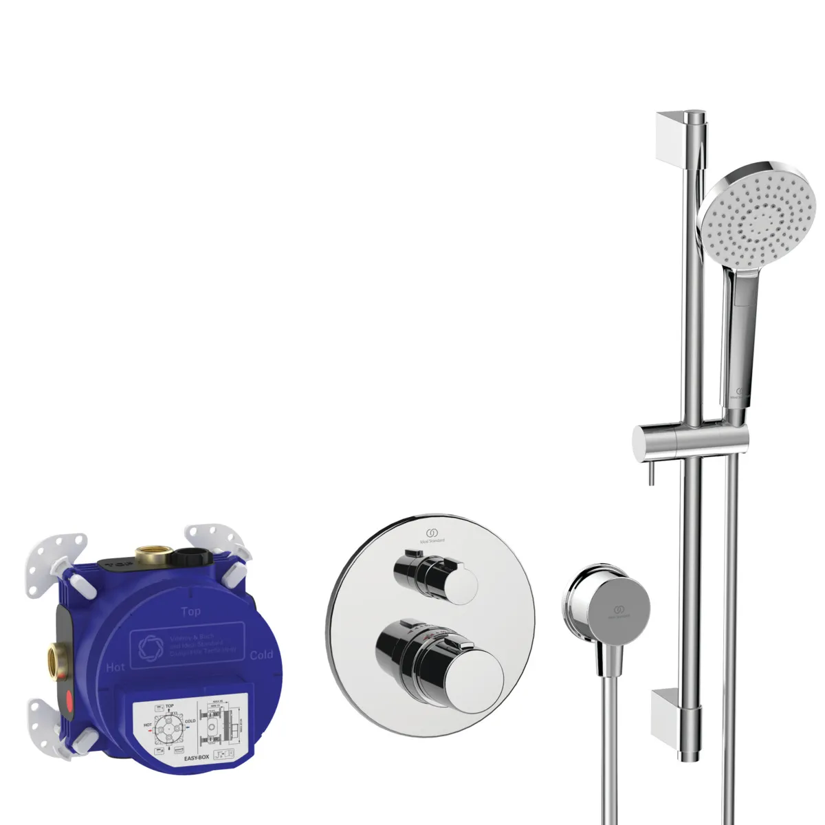 Ideal Standard Armaturen-Bundle Unterputz Ceratherm T100 rund Chrom Ideal Standard Armaturen-Bundle Unterputz Ceratherm T100 rund Chrom