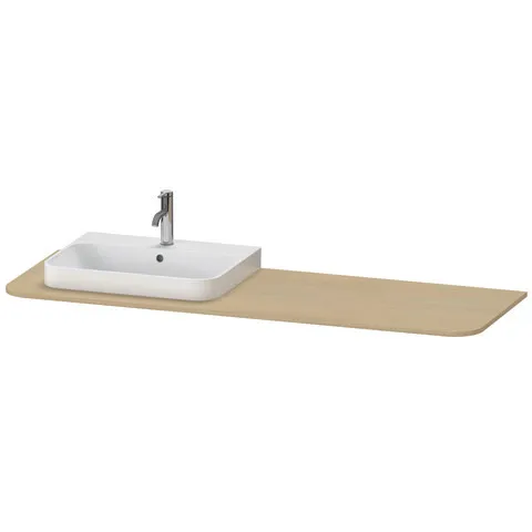 Duravit Konsole „Happy D.2 Plus“, links Ausschnitte: 1 / Farbe: Mediterrane Eiche / Größe: 160 × 55 × 1,6 cm Duravit Konsole „Happy D.2 Plus“, links Ausschnitte: 1 / Farbe: Mediterrane Eiche / Größe: 160 × 55 × 1,6 cm