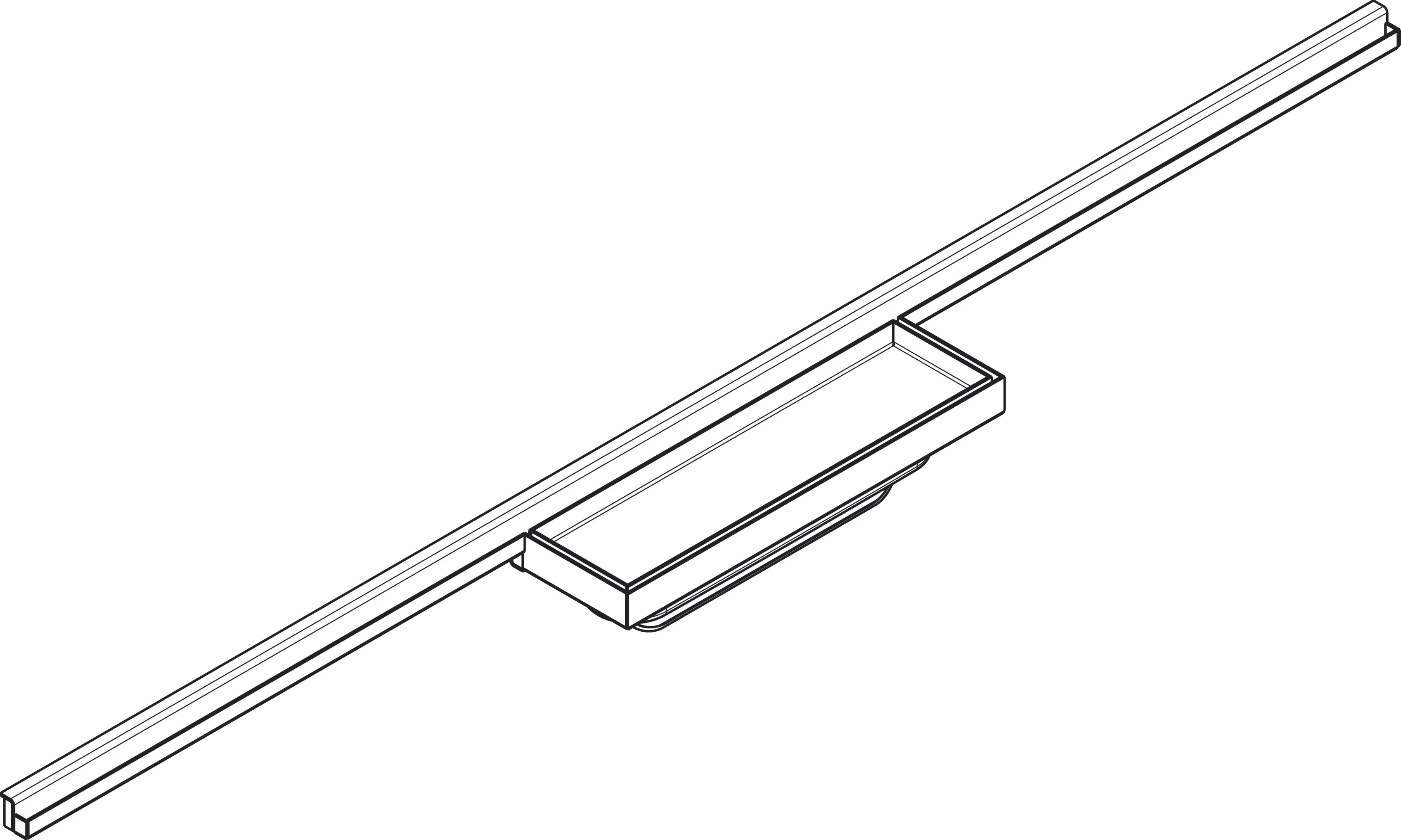 Hansgrohe RainDrain Minimalistic Duschrinne 900 mm, wandangebunden, befliesbar, Edelstahl V2A, höhenverstellbar um 10 mm