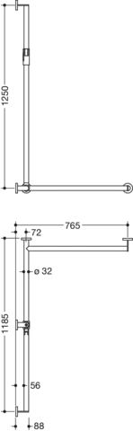 HEWI Haltegriff Ausführung rechts „System 900“ in Schwarz tiefmatt / Schwarz matt, Befestigung verdeckt HEWI Haltegriff Ausführung rechts „System 900“ in Schwarz tiefmatt / Schwarz matt, Befestigung verdeckt