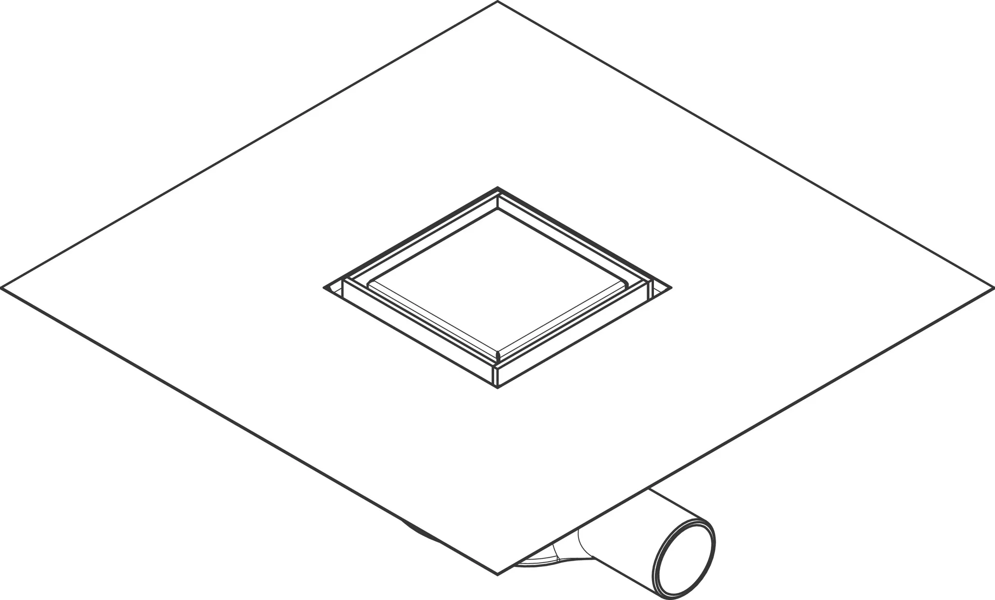 RainDrain Brilliance Komplettset Punktablauf 100/100 rückseitig befliesbar Mattschwarz RainDrain Brilliance Komplettset Punktablauf 100/100 rückseitig befliesbar Mattschwarz