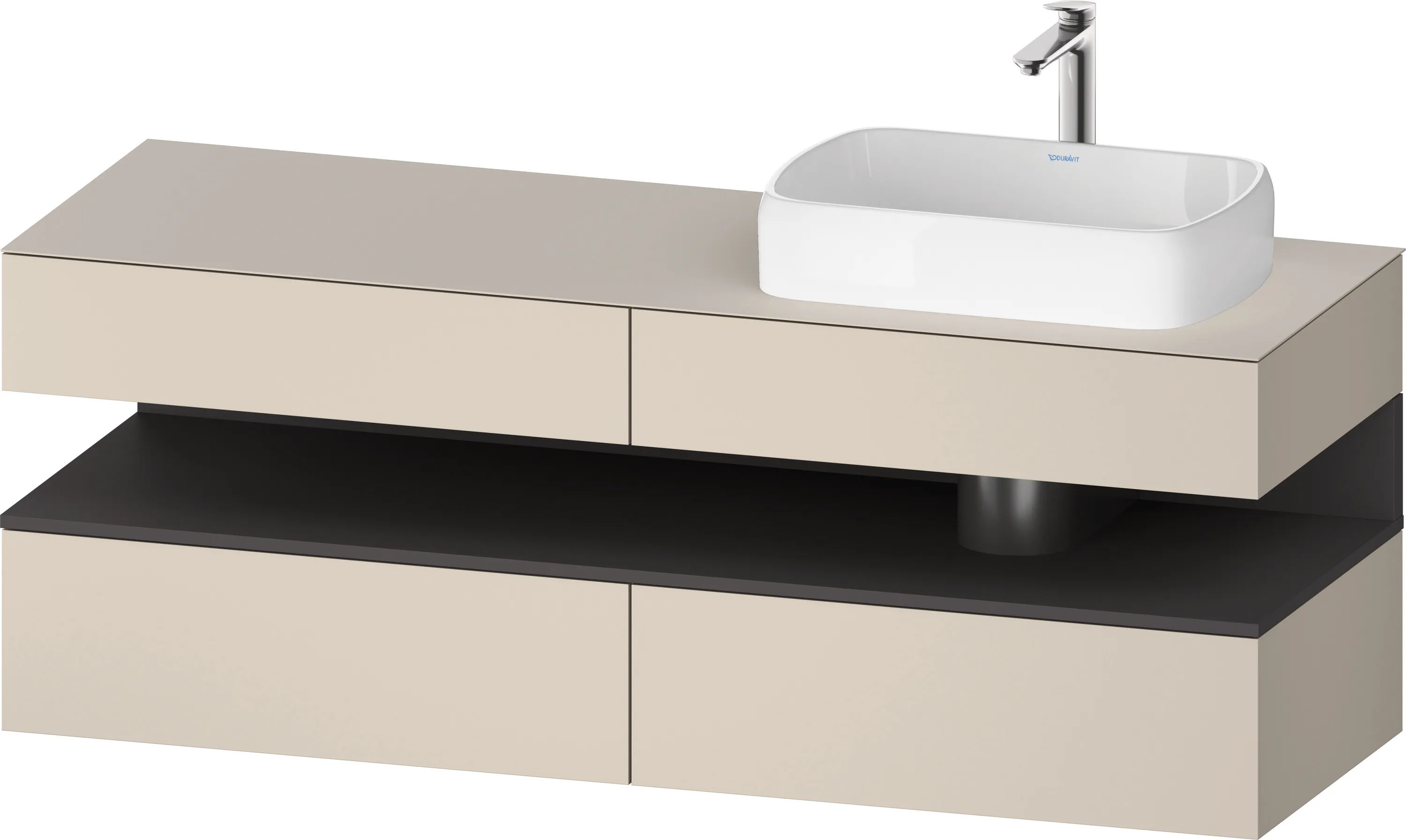 Duravit Waschtischunterschrank wandhängend „Qatego“ 160 × 60 × 55 cm