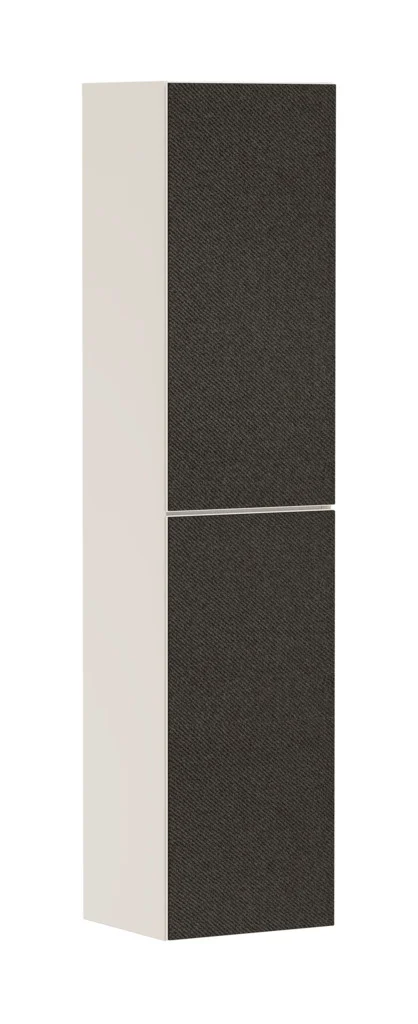 Hansgrohe Hochschrank Xevolos E Sandbeige Matt, 400x360 mm, Türanschlag rechts, Textilfront Dunkelgrau Hansgrohe Hochschrank Xevolos E Sandbeige Matt, 400x360 mm, Türanschlag rechts, Textilfront Dunkelgrau