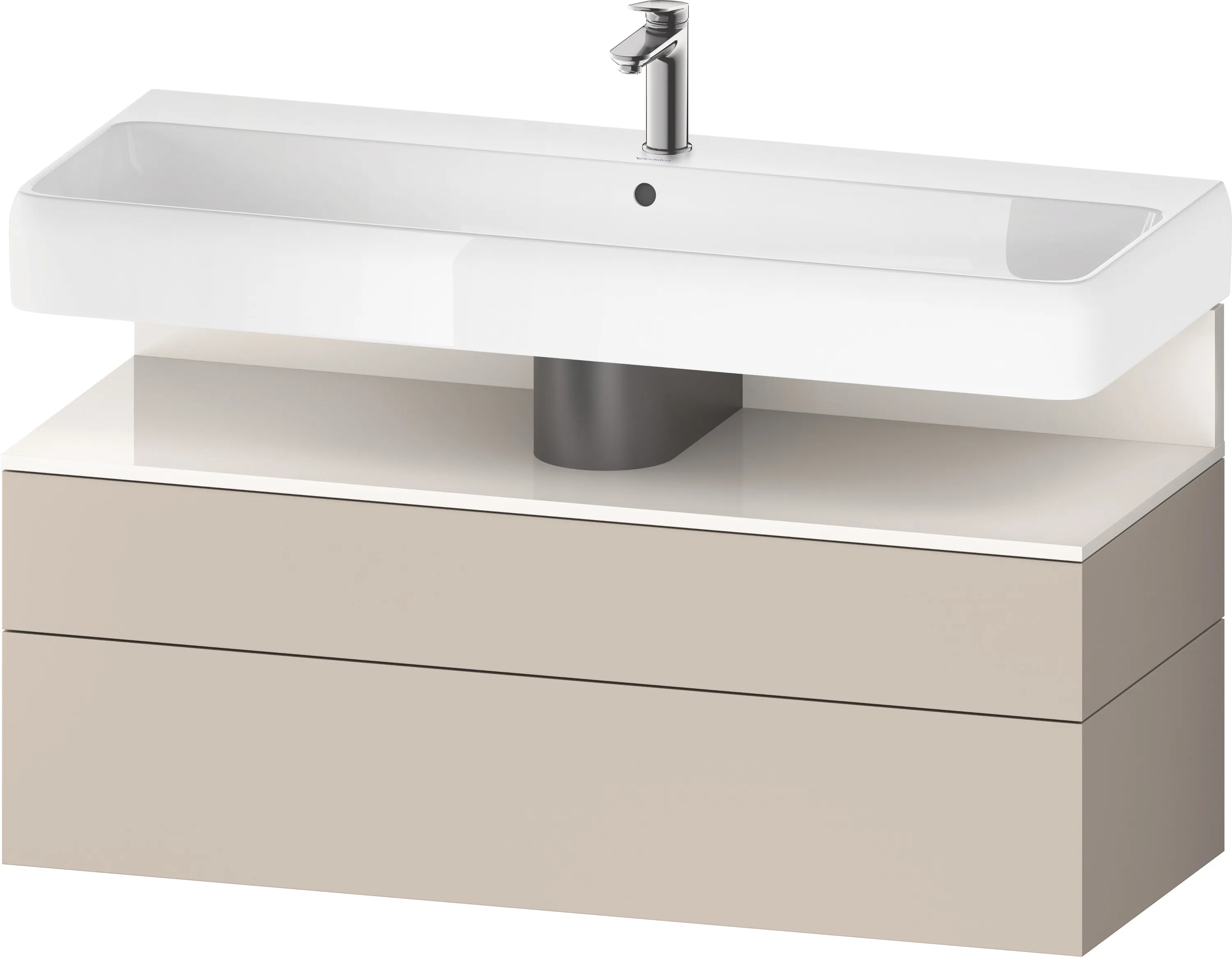 Duravit Waschtischunterschrank wandhängend „Qatego“ 119 × 59 × 47 cm, mit Beleuchtung