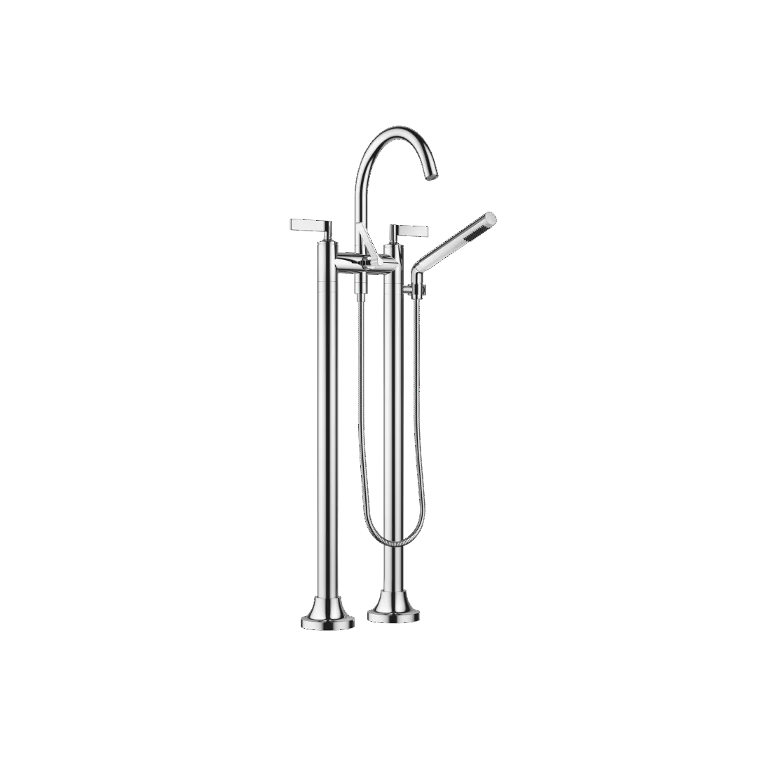 Dornbracht VAIA Wannen-Zweilochbatterie für freistehende Montage mit Handbrausegarnitur Chrom Dornbracht VAIA Wannen-Zweilochbatterie für freistehende Montage mit Handbrausegarnitur Chrom