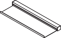 HEWI Ablage pulverbeschichtet in 37,2 × 2,5 × 13 cm