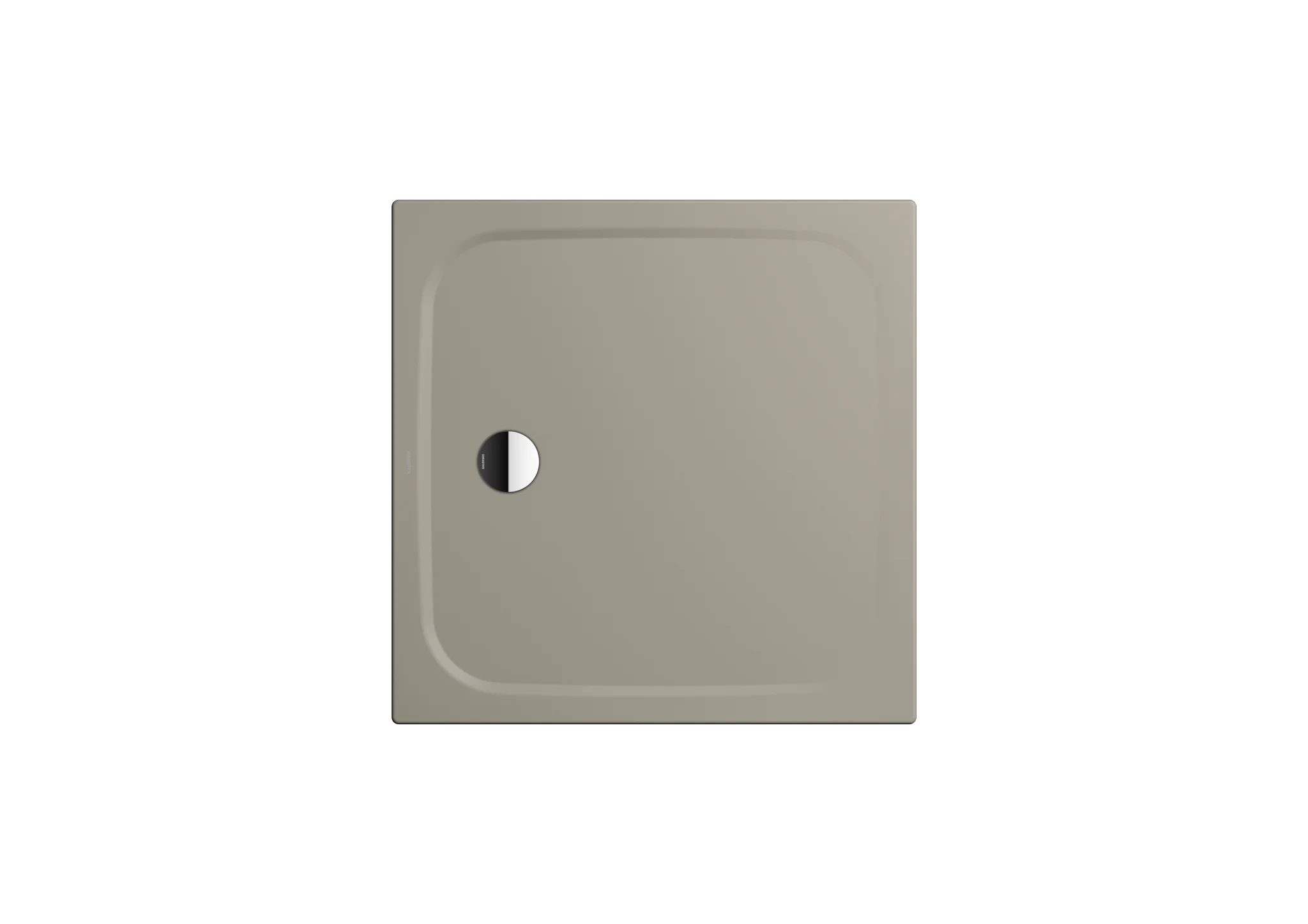 Kaldewei CAYONOPLAN MULTISPACE Duschfläche, quadratisch, 1.200 x 1.200 mm, 32 mm Randhöhe, 17 mm Tiefe, warm grey 50, SECURE PLUS, seitlicher Ablauf