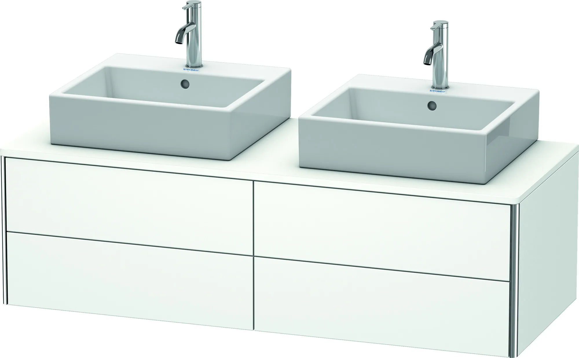Duravit Waschtischunterschrank wandhängend „XSquare“ 140 × 40 × 54,8 cm Weiß Matt
