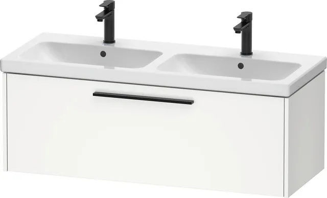Duravit Waschtischunterschrank für Doppelwaschtisch Wandhängend „D-Code“ 118,4 × 40 × 46 cm in Beton Matt Duravit Waschtischunterschrank für Doppelwaschtisch Wandhängend „D-Code“ 118,4 × 40 × 46 cm in Beton Matt