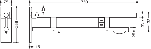 HEWI Stützklappgriff „System 900“