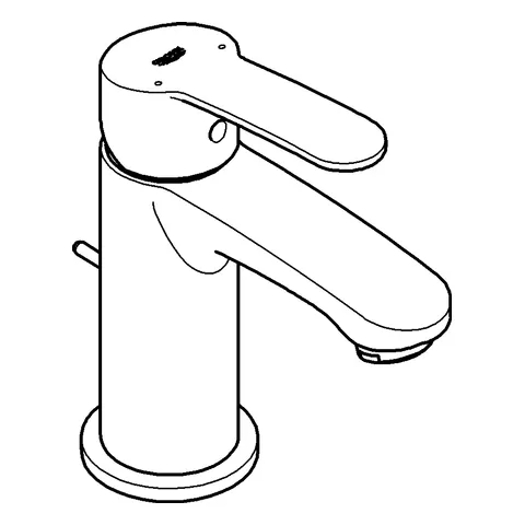 Einhand-Waschtischbatterie Eurostyle Cosmopolitan 23037_2, S-Size, Einlochmontage, Zugstangen-Ablaufgarnitur 1 1/4'', chrom Einhand-Waschtischbatterie Eurostyle Cosmopolitan 23037_2, S-Size, Einlochmontage, Zugstangen-Ablaufgarnitur 1 1/4'', chrom