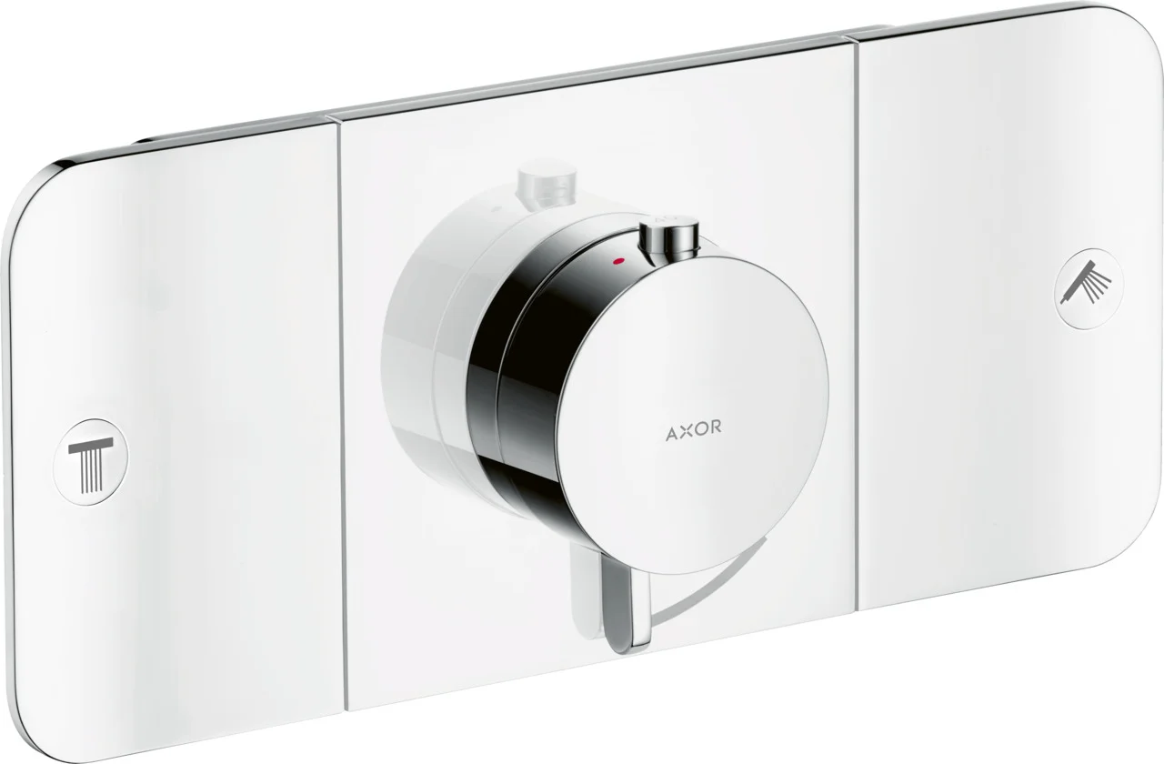 Hansgrohe AXOR One Thermostatmodul Unterputz, Chrom, 2 Verbraucher mit zusätzlichem Abgang, Eco-Funktion, max. Durchflussmenge 30 l/min bei 3 bar, Geräuschgruppe II, Durchflussklasse D