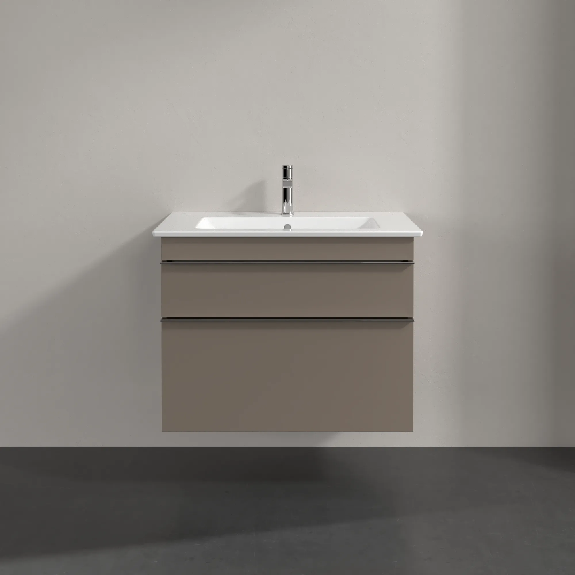 Villeroy & Boch Venticello Waschbeckenunterschrank A92501, 753 x 590 x 502 mm, Eckig, Wandhängend, Taupe Villeroy & Boch Venticello Waschbeckenunterschrank A92501, 753 x 590 x 502 mm, Eckig, Wandhängend, Taupe