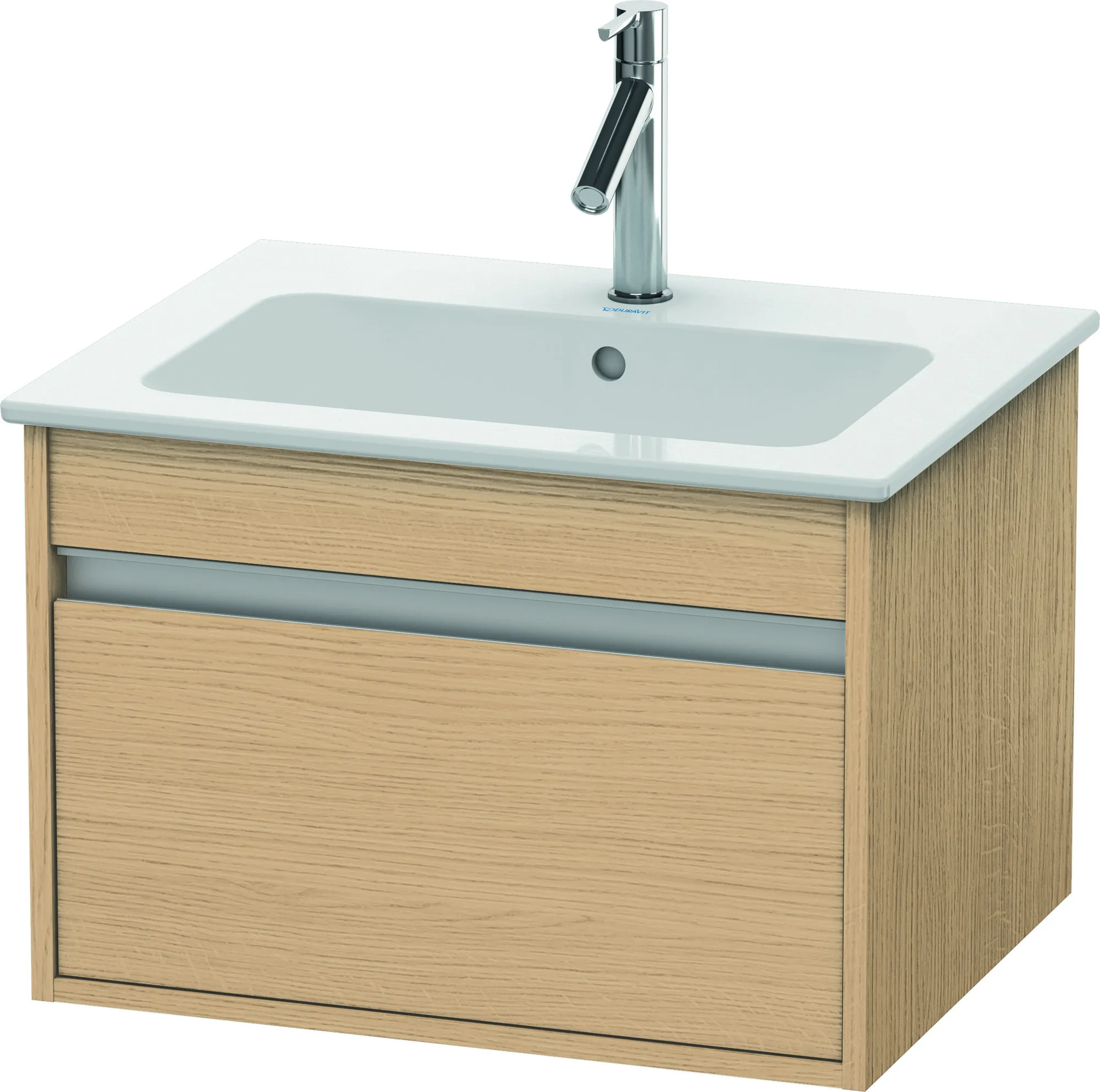 Duravit Waschtischunterschrank wandhängend „Ketho“ 60 × 41 × 47,5 cm Eiche Natur