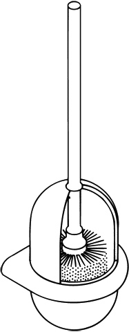 HEWI Toilettenbürstengarnitur „Serie 477“ 14,1 × 47 cm 