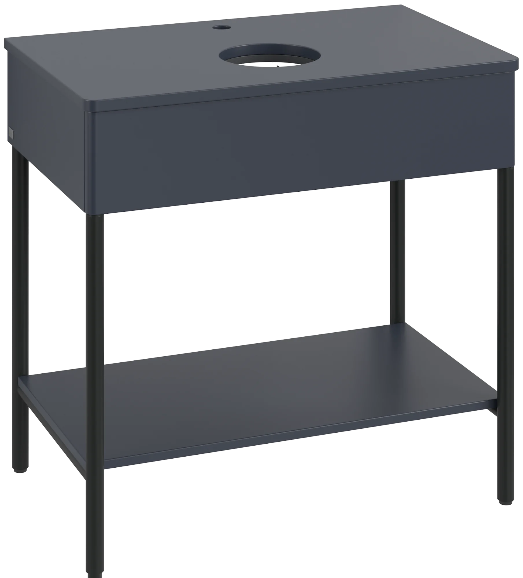 Villeroy & Boch Waschbeckenunterschrank Artis, Eckig, Midnight Blue Matt Lacquer, 800x782x500 mm, Push-to-open Funktion, mit Hahnlochbohrung